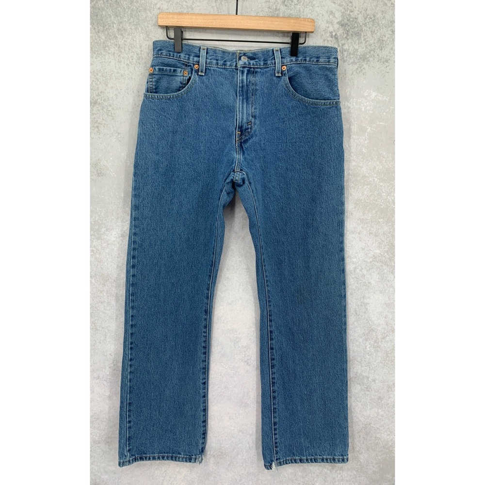 Levis 517 Jeans Mens 34x32 Blue Bootcut Cotton Medium Wash Denim Pants Workwear